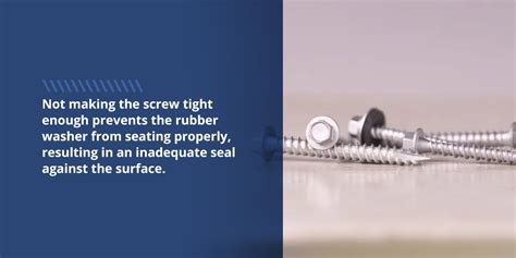 Common mistakes which cause leaks around screws